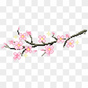 #glitter #cherry #blossom #sakura #aesthetic #tumblr - Transparent Pink Aesthetic Png, Png Download - sakura branch png