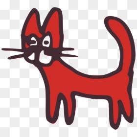 Cat - Red Cartoon Cat, HD Png Download - cat png image