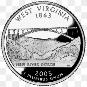 2005 Wv Proof - West Virginia State Quarter, HD Png Download - wv png