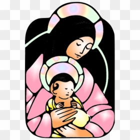 Mama Mary And Jesus, HD Png Download - mary png