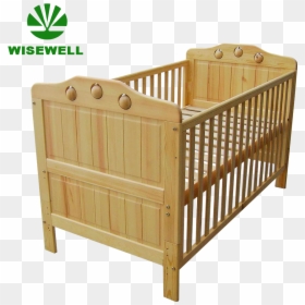 W Bb 97 Natural Pine Wood Baby Cot Designs - Infant Bed, HD Png Download - baby crib png