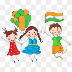 Indian Independence Day Child Republic Day - Independence Day Clipart India, HD Png Download - cartoon kids png