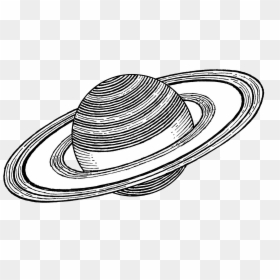 Saturn - Saturn Line Drawing, HD Png Download - sombrero.png