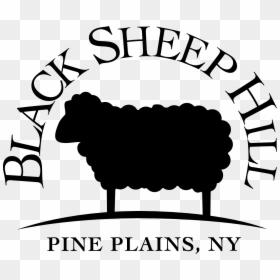 Sheep Clipart Fat Sheep - Black And White Clip Art Farm Hill, HD Png Download - sheep clipart png