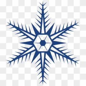 Hard Snowflake Clip Art, HD Png Download - blue snowflakes png