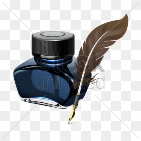 Ink Bottle Png - Ink Bottle And Pen, Transparent Png - ink spill png