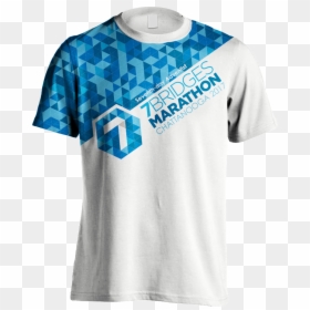 2017 7b Full Shirt - Blue Marathon Jersey Design, HD Png Download - blue t shirt png