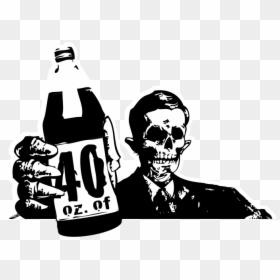 Beer Clipart 40oz - Horror, HD Png Download - beer bottle clip art png