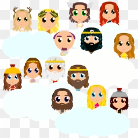 Olympian Gods - Cartoon, HD Png Download - greek gods png