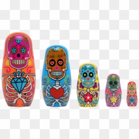 Dia De Los Muertos Nesting Doll, HD Png Download - aztec border png
