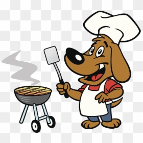 Dog Chef Clip Art - Dog Cooking Clipart, HD Png Download - bbq grill clipart png