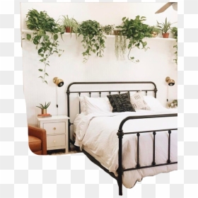 #cute #room #bed #bedroom #plant #plants #tumblr #aesthetic - Aesthetic Bed Clipart, HD Png Download - plant png tumblr