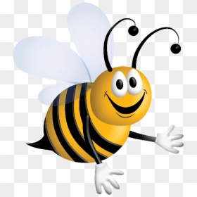 Cartoon Honey Bee Clip Art - Cartoon Honey Bee Png, Transparent Png - bee clip art png