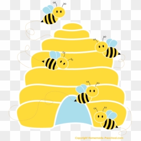 Beehive Bumblebee Clip Art - Bee Hive Clip Art, HD Png Download - bee clip art png