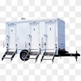 3 Station Luxury Portable Toilet Nice Porta Potty Rental - Trailer, HD Png Download - porta potty png