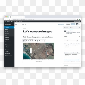 The Nelio Compare Images Block Allows You To Indicate - Wordpress Full Page Editor, HD Png Download - web dividers png