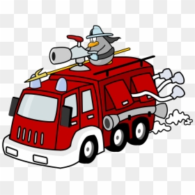 Fire Engine, Fire Fighter, Fighting, Truck, Vehicle - Fire Station Clip Art, HD Png Download - flame gif png