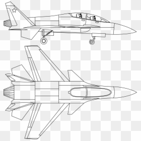 Sketch Of Fighter Jet, HD Png Download - fighter jets png