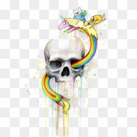 Adventure Time Skull Art, HD Png Download - finn and jake png