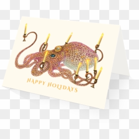 Octopus Holiday Card - Egg Decorating, HD Png Download - menora png