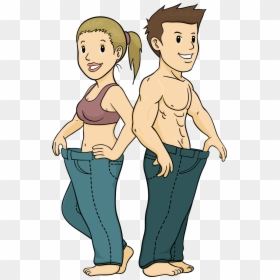 People Clipart Losing Weight - Lose Belly Fat Cartoon, HD Png Download - lose weight png
