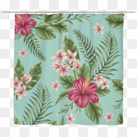 Hawaii Shower Curtain 05 Q1 - Tropical Floral Print, HD Png Download - hawaii flower png