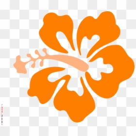 Coral Hibiscus Clip Art At Clker - Hawaiian Flower Clipart, HD Png Download - hawaii flower png