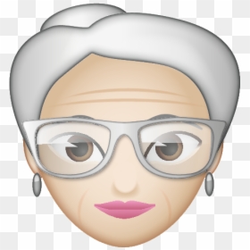 Emoji Old Woman, HD Png Download - old woman png