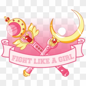 Pastel, Sailor Moon, And Transparent Image - Fight Like A Girl Png, Png Download - fight like a girl png