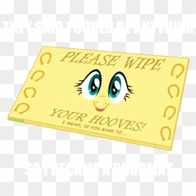 Lolponies Fluttershy Doormat By Axemgr- - My Little Pony Wipe Your Hooves Doormat, HD Png Download - welcome mat png