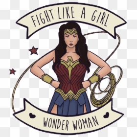 Fight Like A Girl Wonder Woman, HD Png Download - fight like a girl png