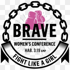 Wof180718 Brave Fight Like A Girl Logo - Chain Circle Logo, HD Png Download - fight like a girl png
