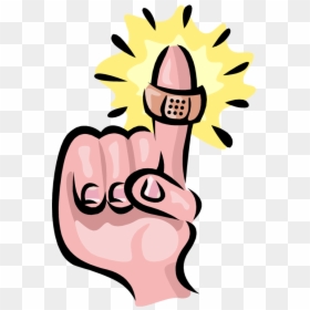 Band Aid On Finger Clipart, HD Png Download - blood cut png
