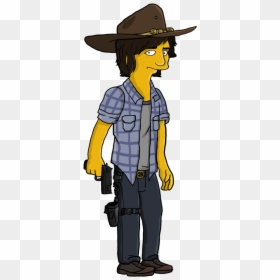 Transparent Rick Grimes Png - Walking Dead Version Simpsons, Png Download - the walking dead rick png