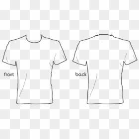White T Shirt Front Back - Draw A Tshirt Design, HD Png Download - blank white shirt png