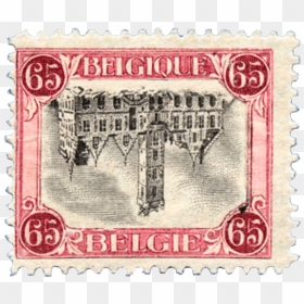 Inverted Dendermonde Stamp, - Old 65 Belgique Stamp, HD Png Download - vintage postage stamp png