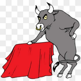 Bull Seeing Red Cartoon, HD Png Download - bull vector png