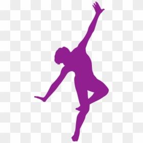 Purple Gymnast Silhouette Png Clipart , Png Download - Vector Male Dancer Silhouette, Transparent Png - gymnast silhouette png