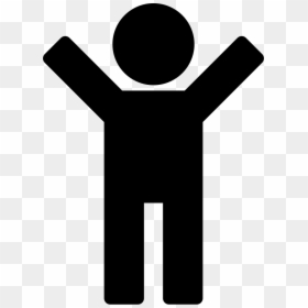Transparent People Icon Clipart - Man Raise Arm Icon Png, Png Download - people png icon