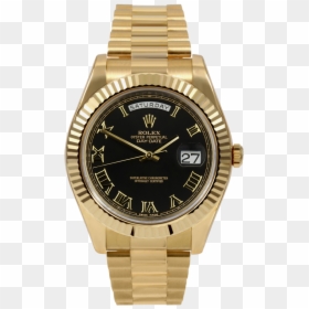 Pre-owned Rolex Mens 18 K Yellow Gold Day Date President - Vince Camuto Watch For Men, HD Png Download - roman numeral 2 png