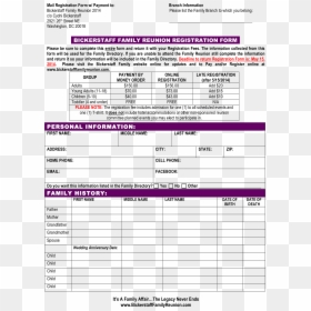Family Reunion Registration Form Main Image - Template, HD Png Download - family reunion png
