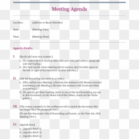 Agenda With Roman Numerals, HD Png Download - roman numeral 2 png