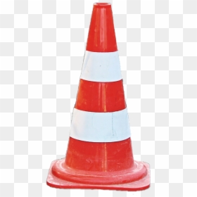 #hazard #cone #orange #street #reflective #white #construction, HD Png Download - construction cone png