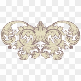 Decorative Engraving Arts Filigree Wedding Scroll Clipart - Vintage Baroque Ornaments Vector, HD Png Download - scroll png image