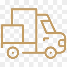 Delivery Truck - Gold Icon - Icon, HD Png Download - delivery truck icon png