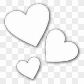#heart #png #edit #white #render #сердце #пнг #прозрачное - Aesthetic White Heart Black Background, Transparent Png - heart png white