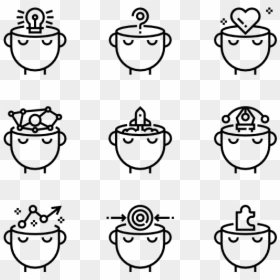 Brain Icon Vector, HD Png Download - thought png