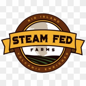 Steam Fed Farms Banner Steampunk Produce Hawaii Volcano - Label, HD Png Download - steam png logo