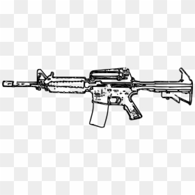 Rifle Automatic Gun Weapon Free Photo - Ar 15 Clip Art, HD Png Download - pistol silhouette png