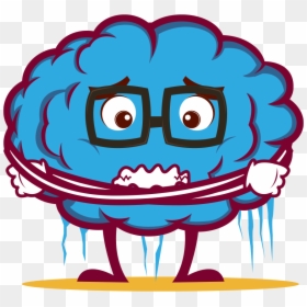 Transparent Thinking Brain Clipart - Brain Cartoon Png Icon, Png Download - emoji stickers png
